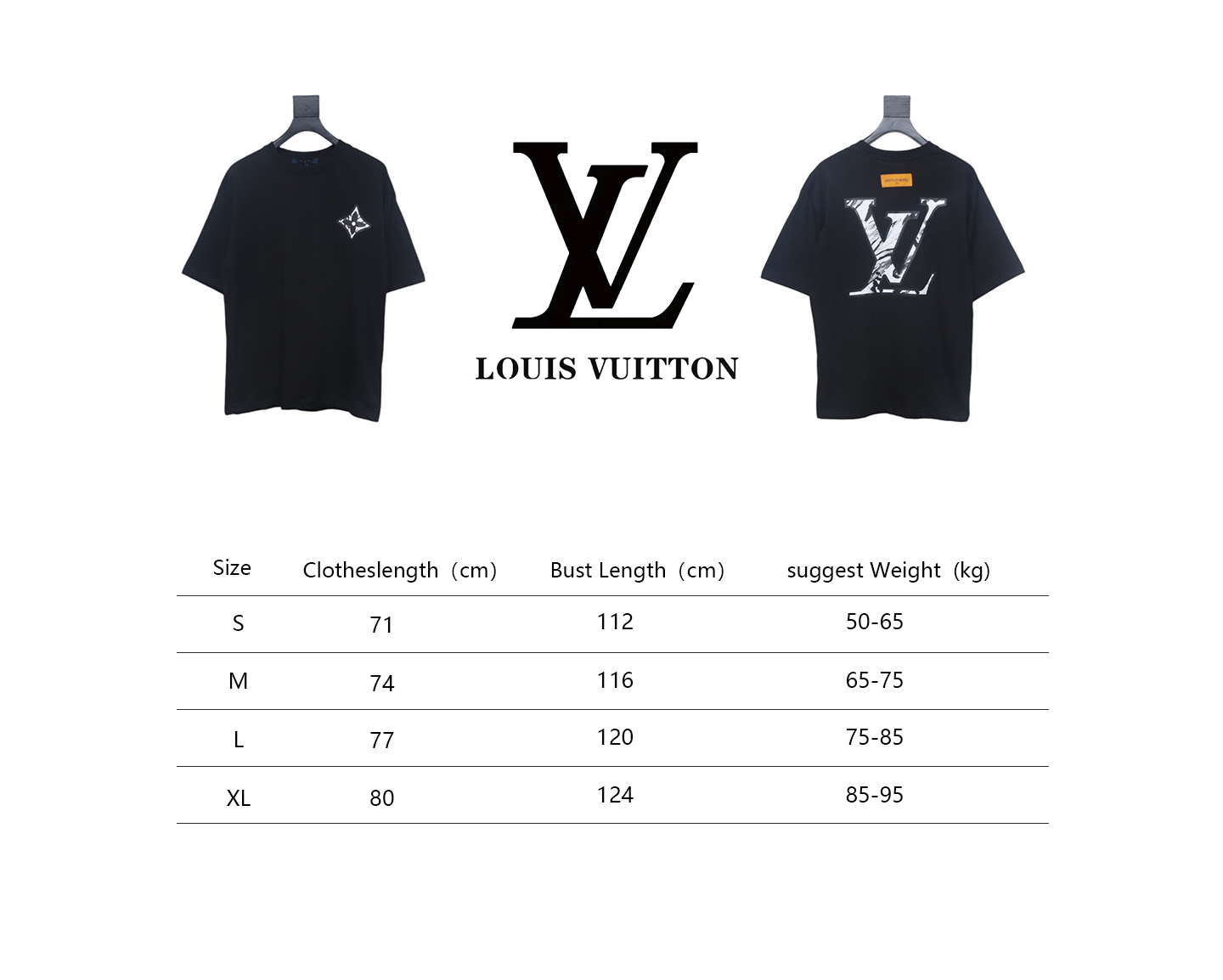 Louis Vuitton 2025ss classic logo printed short sleeves black
