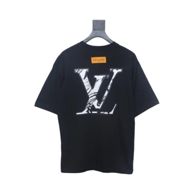 Louis Vuitton 2025ss classic logo printed short sleeves black 02