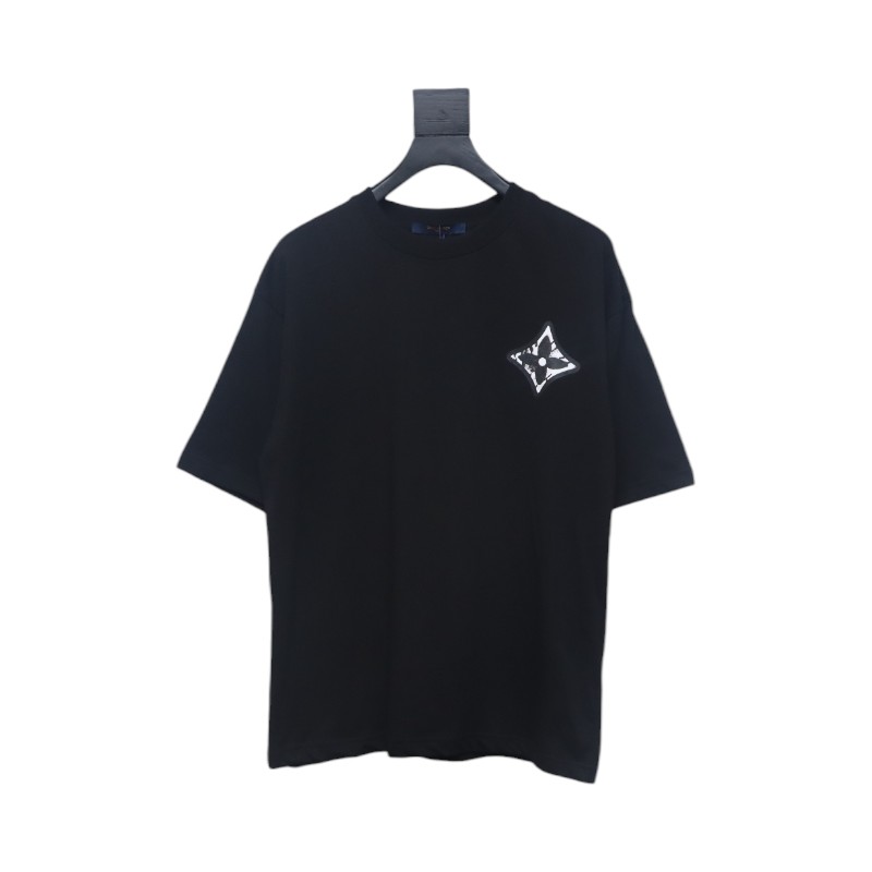 Louis Vuitton 2025ss classic logo printed short sleeves black