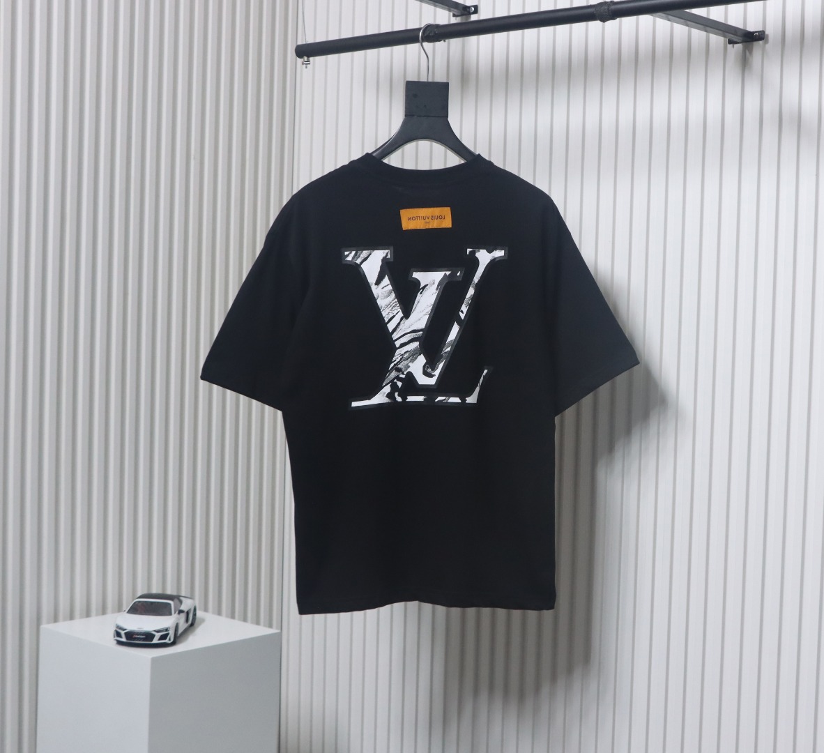 Louis Vuitton 2025ss classic logo printed short sleeves black