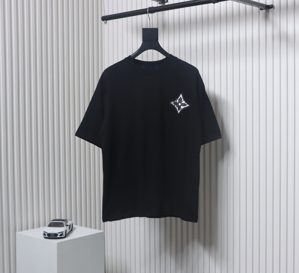 Louis Vuitton 2025ss classic logo printed short sleeves black