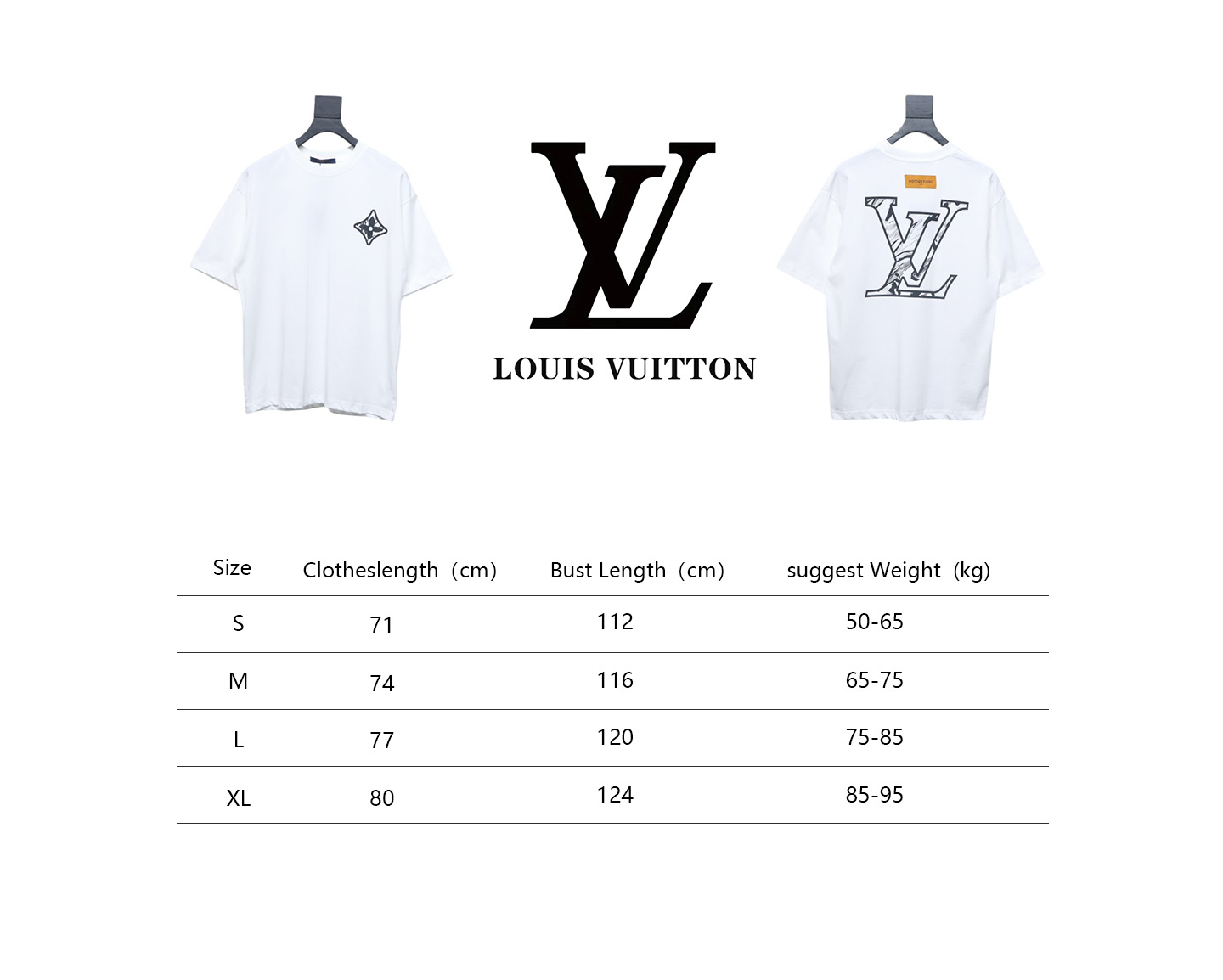Louis Vuitton 2025ss classic logo printed short sleeves white