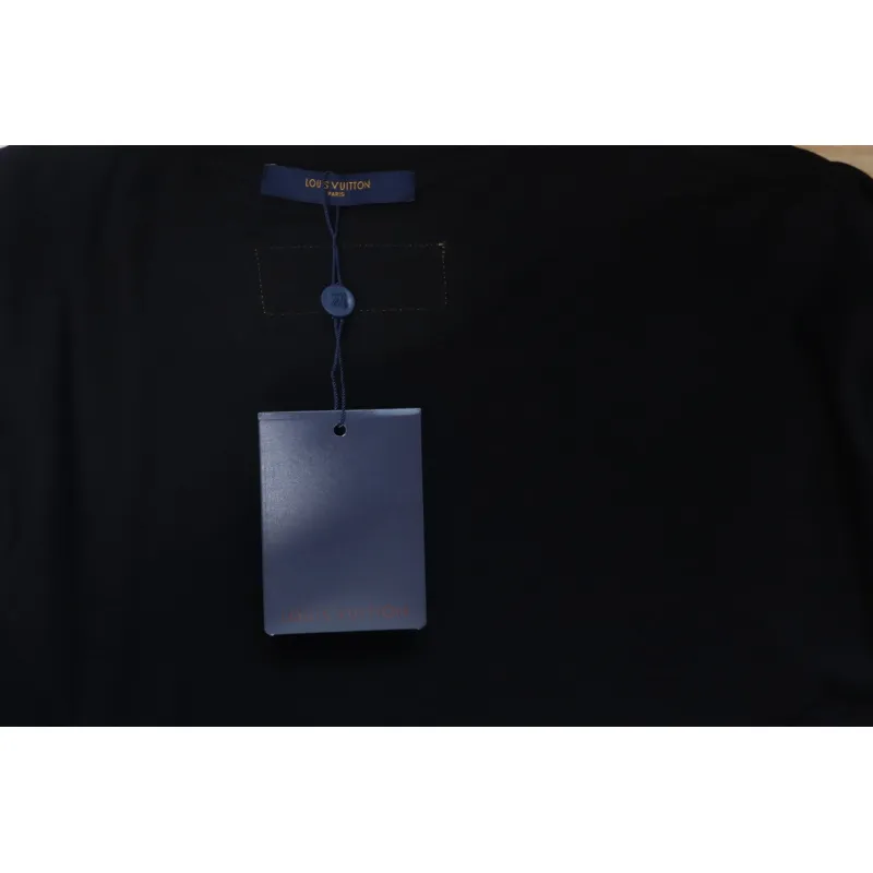 Louis Vuitton 2025ss Lettering Round Neck Short Sleeve Black