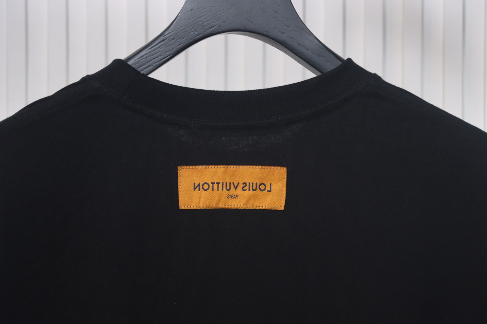 Louis Vuitton 2025ss Lettering Round Neck Short Sleeve Black
