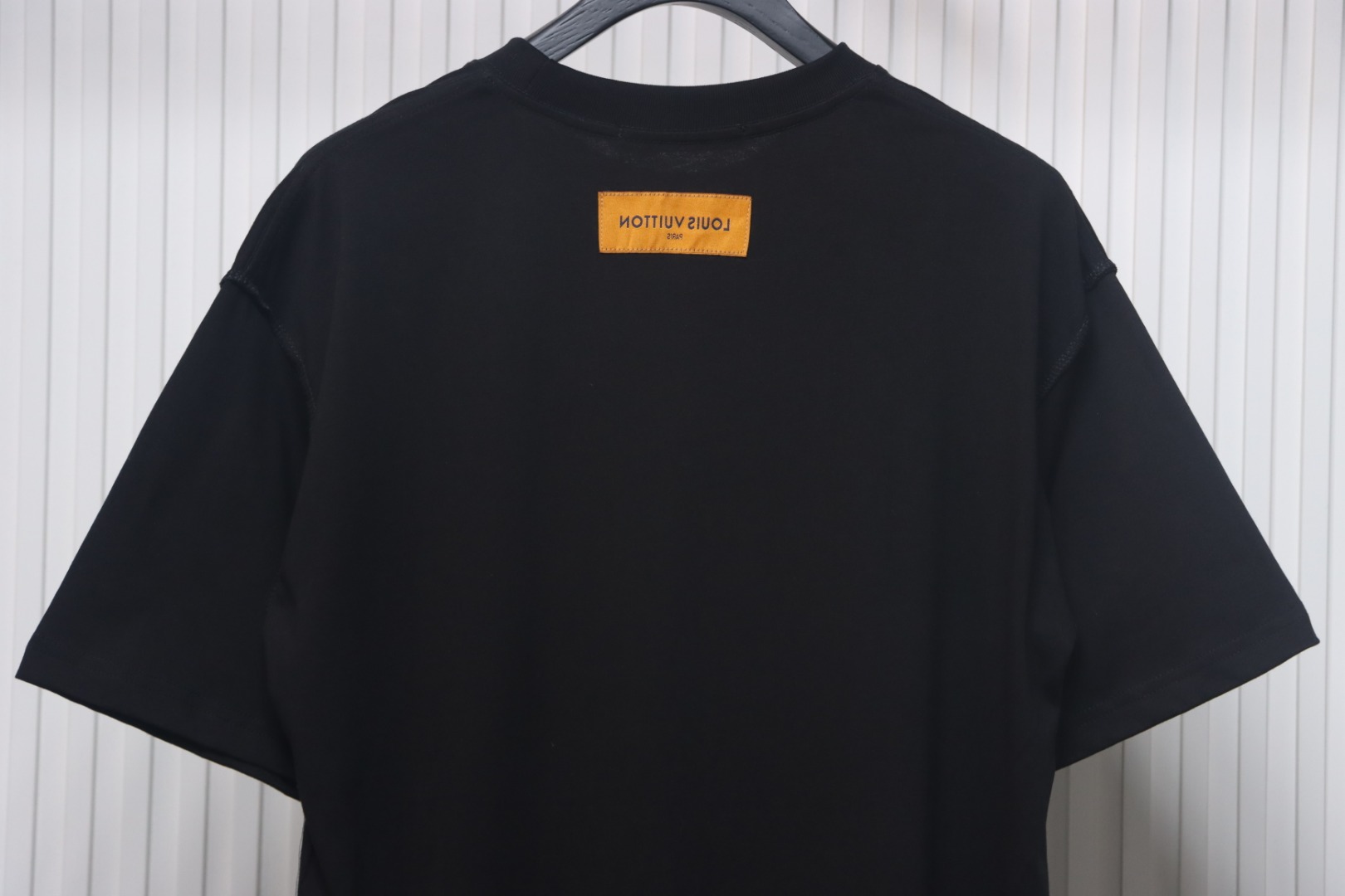 Louis Vuitton 2025ss Lettering Round Neck Short Sleeve Black