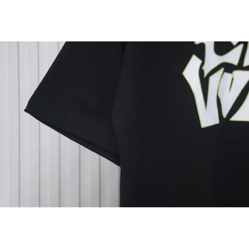 Louis Vuitton 2025ss Lettering Round Neck Short Sleeve Black