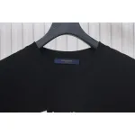 Louis Vuitton 2025ss Lettering Round Neck Short Sleeve Black