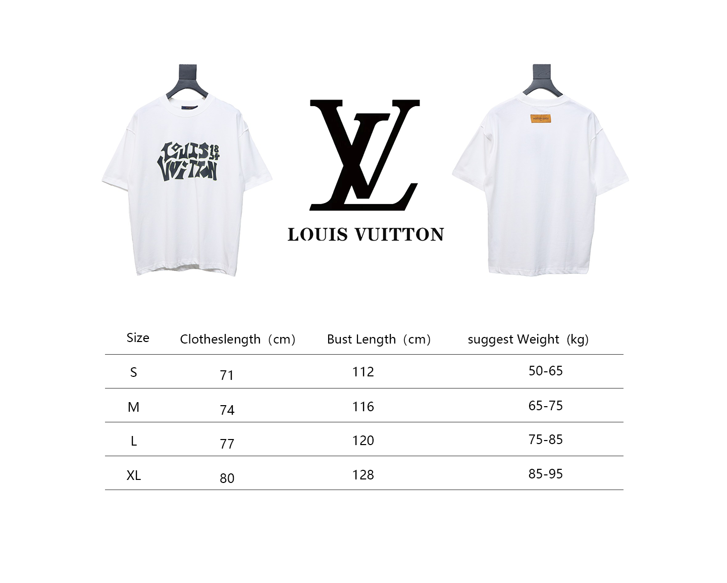 Louis Vuitton 2025ss Lettering Round Neck Short Sleeve White