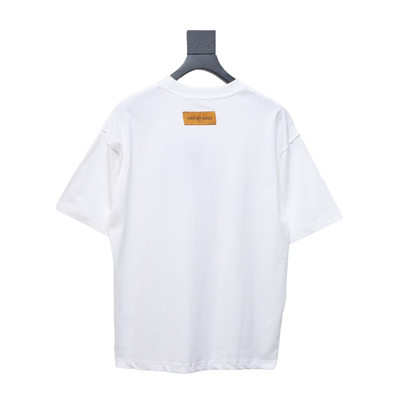 Louis Vuitton 2025ss Lettering Round Neck Short Sleeve White