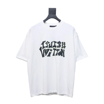 Louis Vuitton 2025ss Lettering Round Neck Short Sleeve White 01