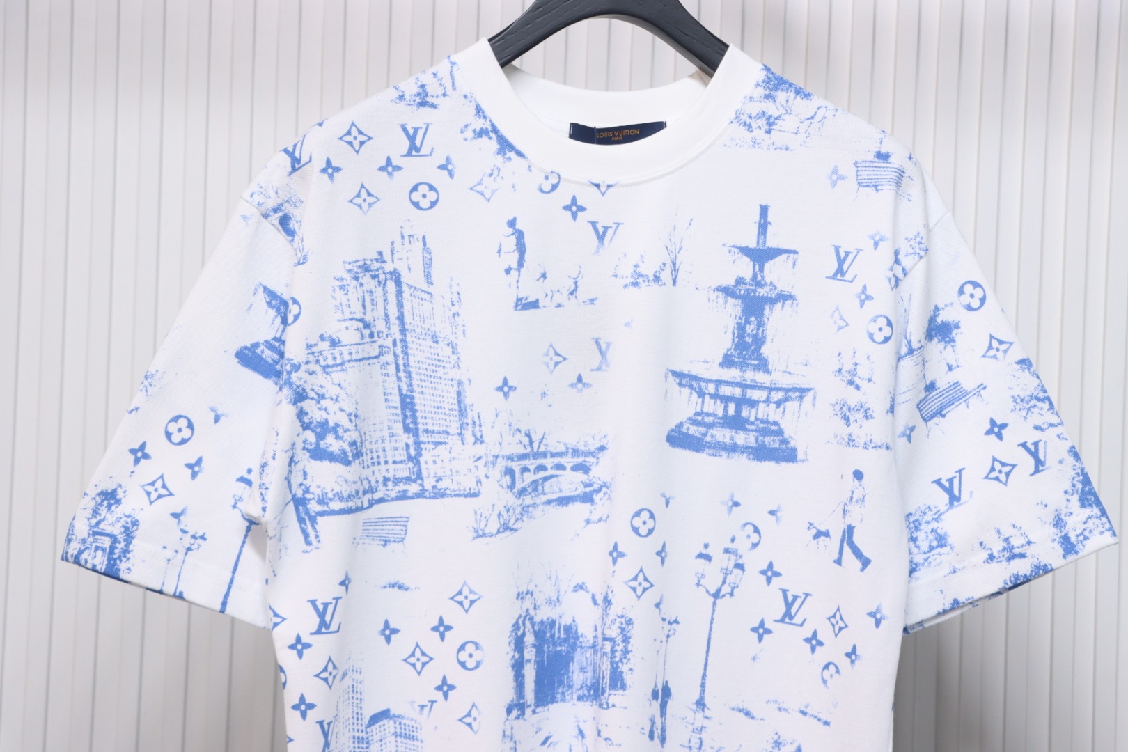 Louis Vuitton 2025ss Park Print Round Neck Short Sleeve