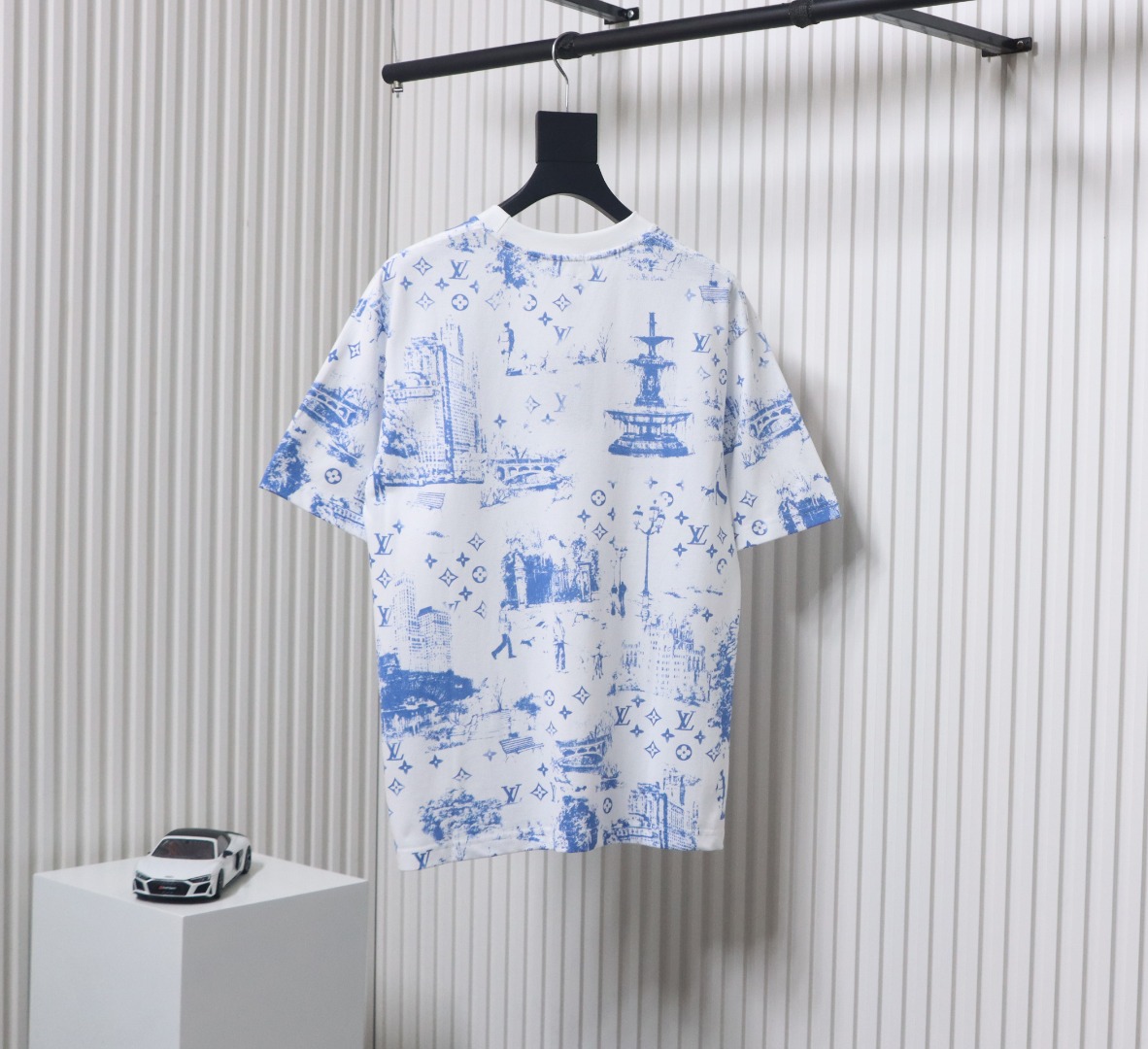 Louis Vuitton 2025ss Park Print Round Neck Short Sleeve