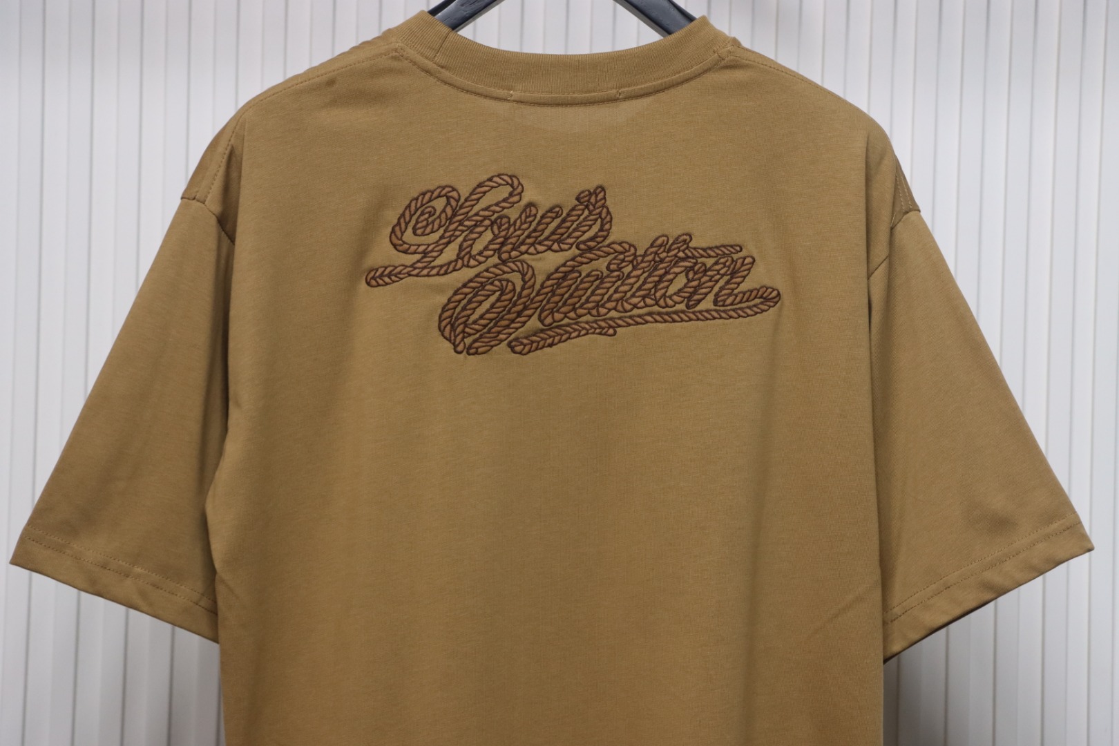 Louis Vuitton 2025ss rope embroidery short sleeves khaki