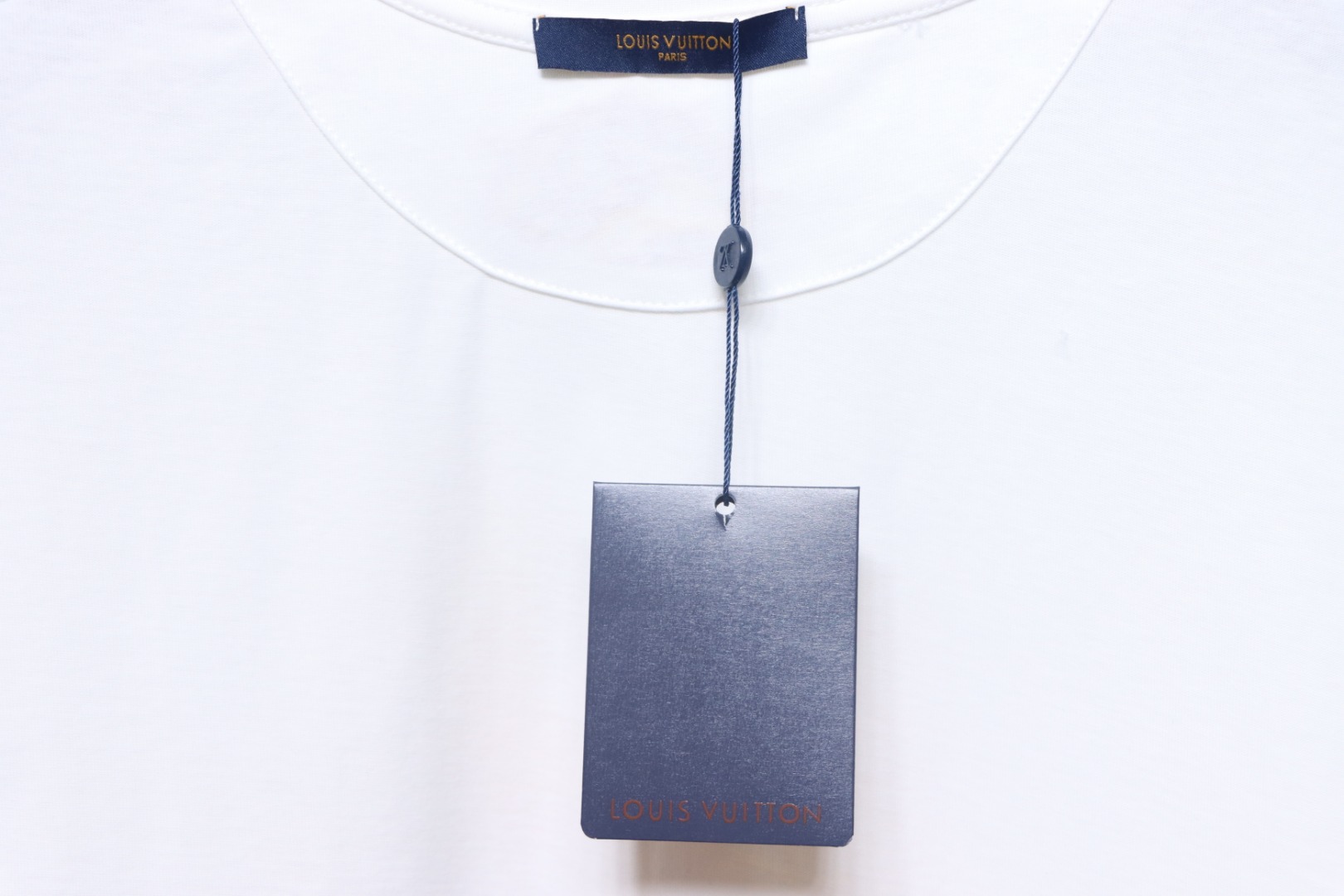 Louis Vuitton 2025ss Snowboard Gold Foil Round Neck Short Sleeve White