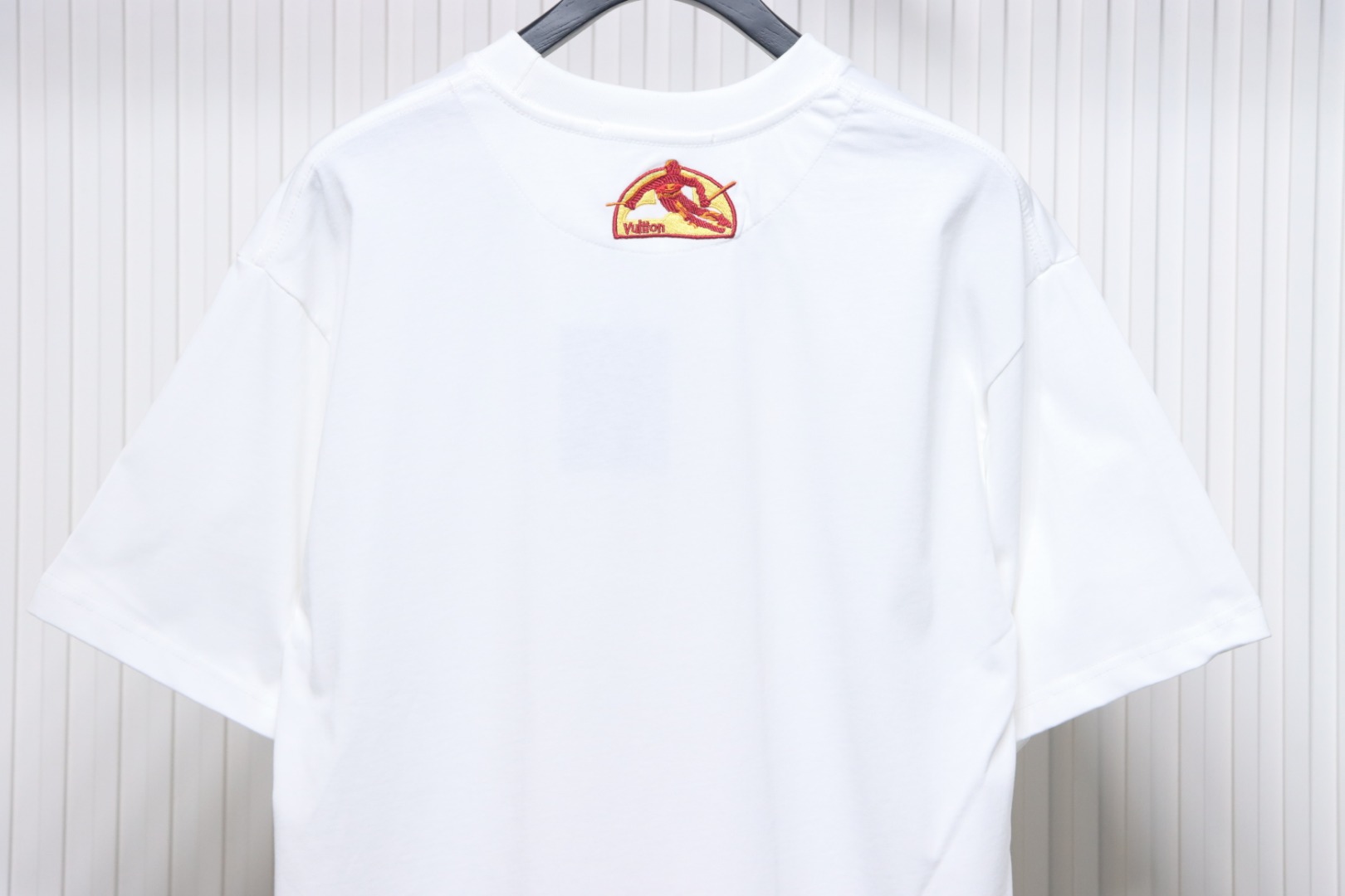 Louis Vuitton 2025ss Snowboard Gold Foil Round Neck Short Sleeve White