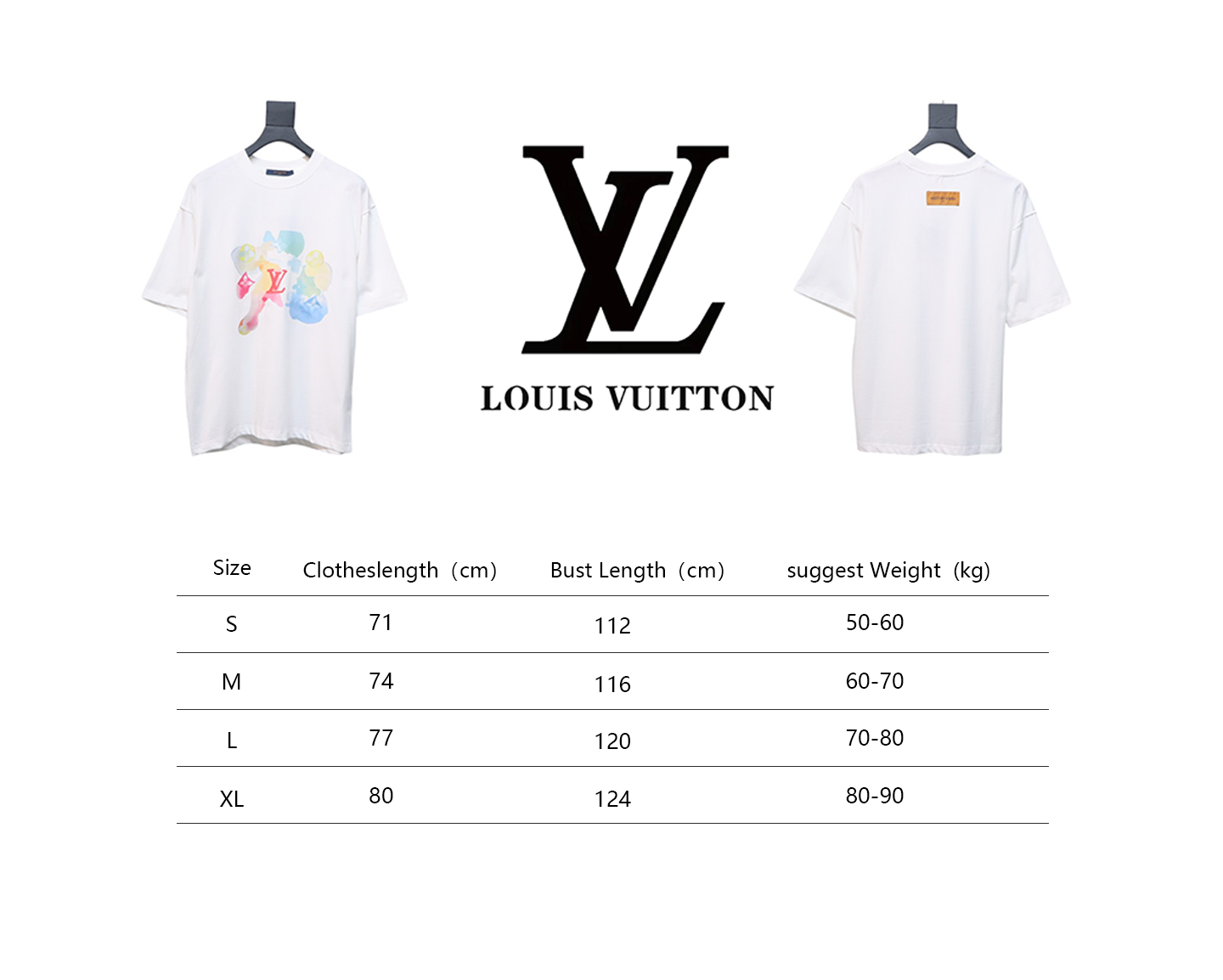 Louis Vuitton 2025ss watercolor round neck short sleeves white