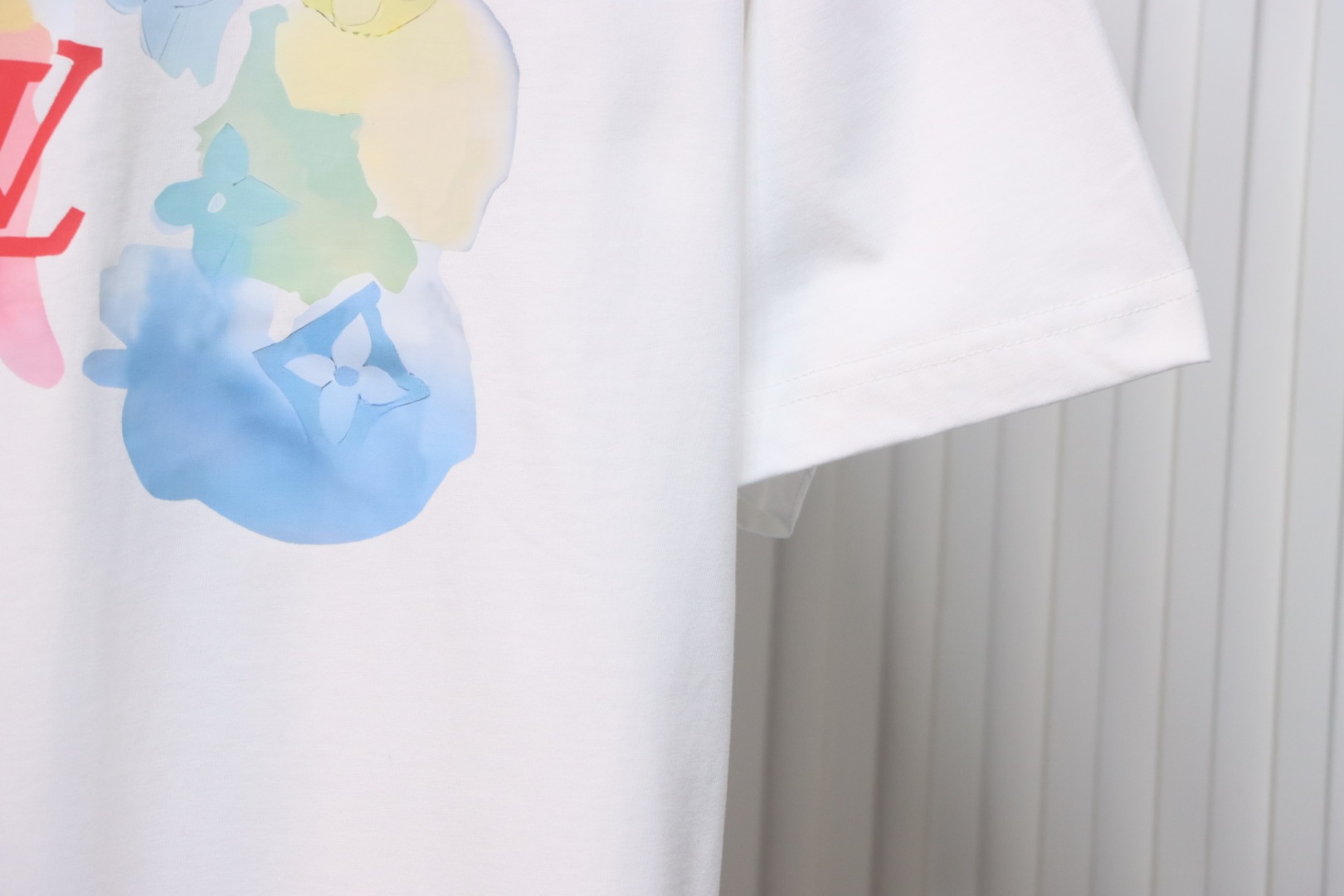 Louis Vuitton 2025ss watercolor round neck short sleeves white