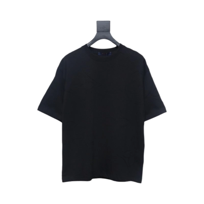 Louis Vuitton 2025ss white chain embroidery round neck short sleeve black 01