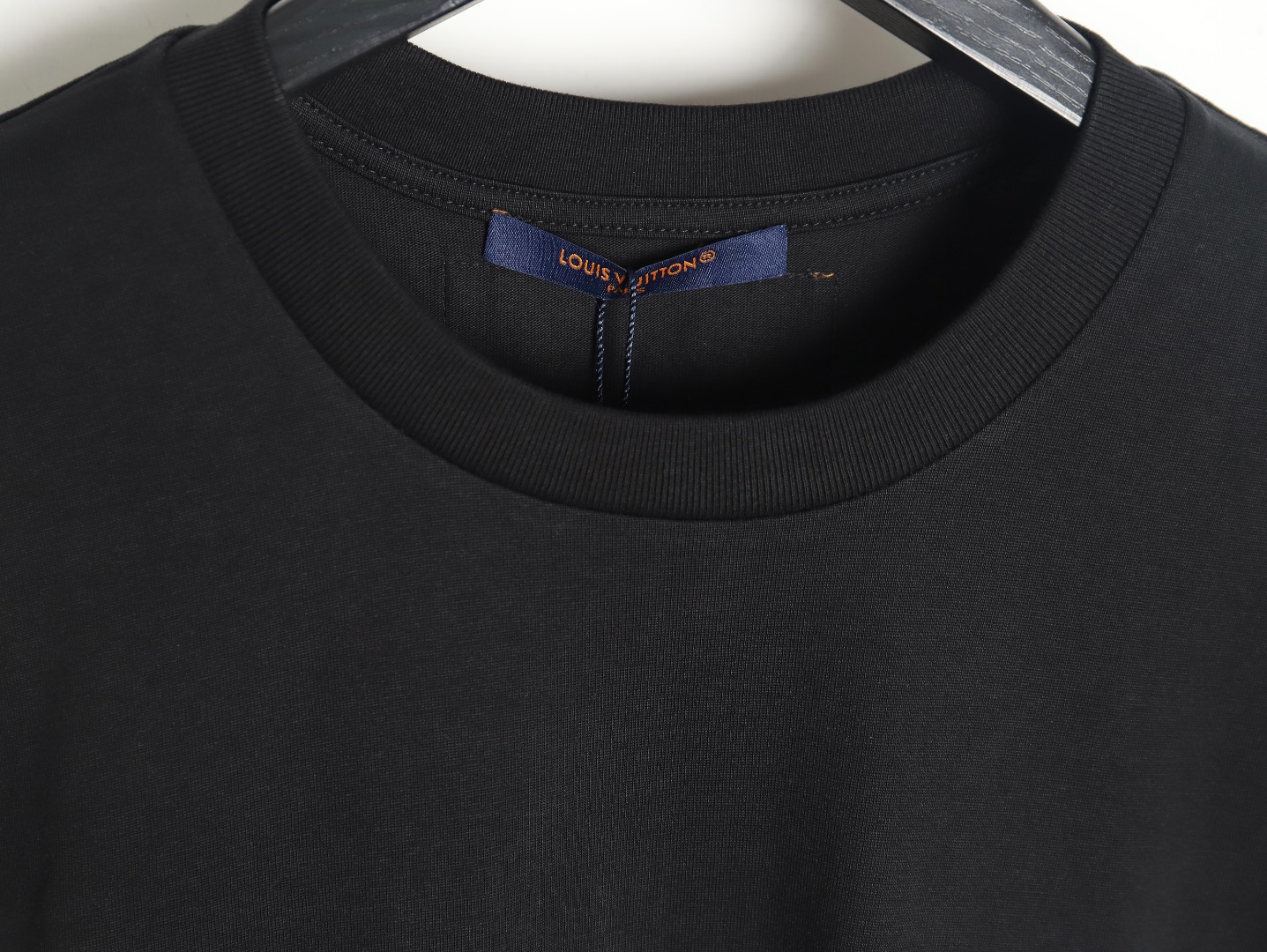 Louis Vuitton 22ss Fake Pocket Lettering Printed Short Sleeve Black