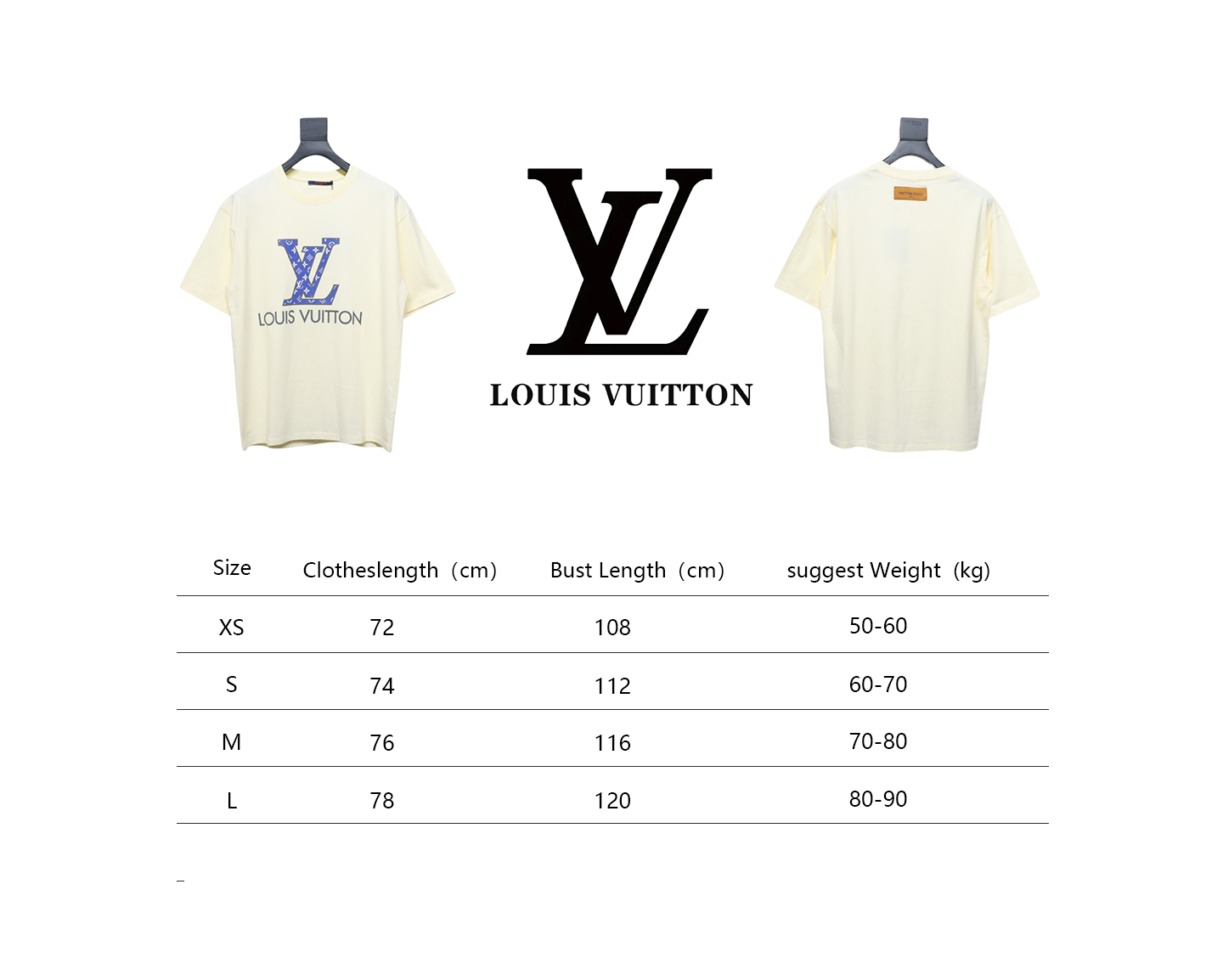 Louis Vuitton 23ss monogram logo printed short sleeves beige