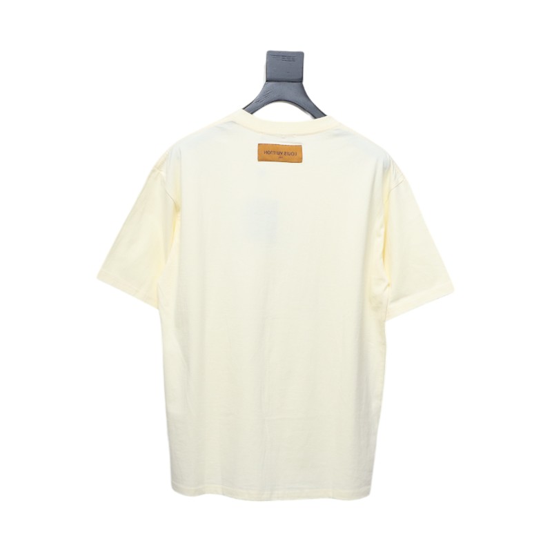 Louis Vuitton 23ss monogram logo printed short sleeves beige