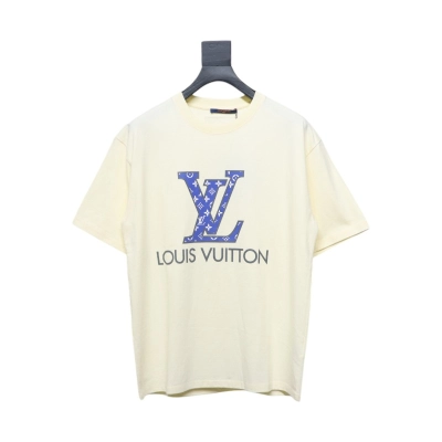 Louis Vuitton 23ss monogram logo printed short sleeves beige 01