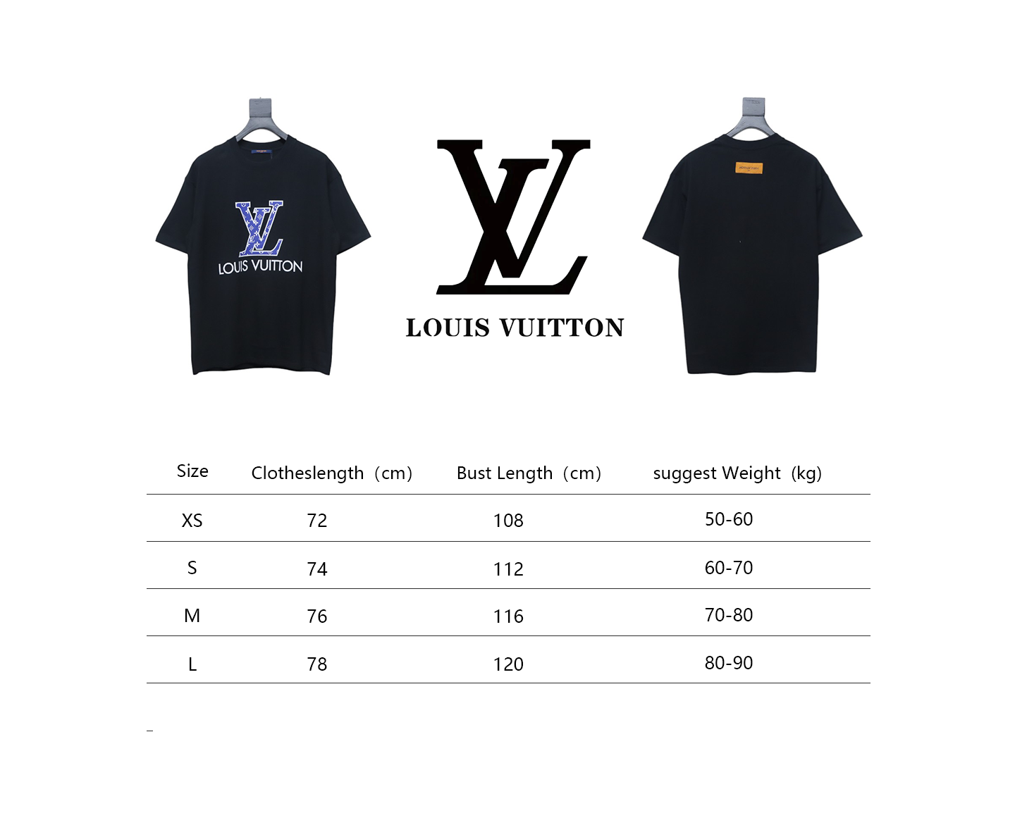 Louis Vuitton 23ss monogram logo printed short sleeves black