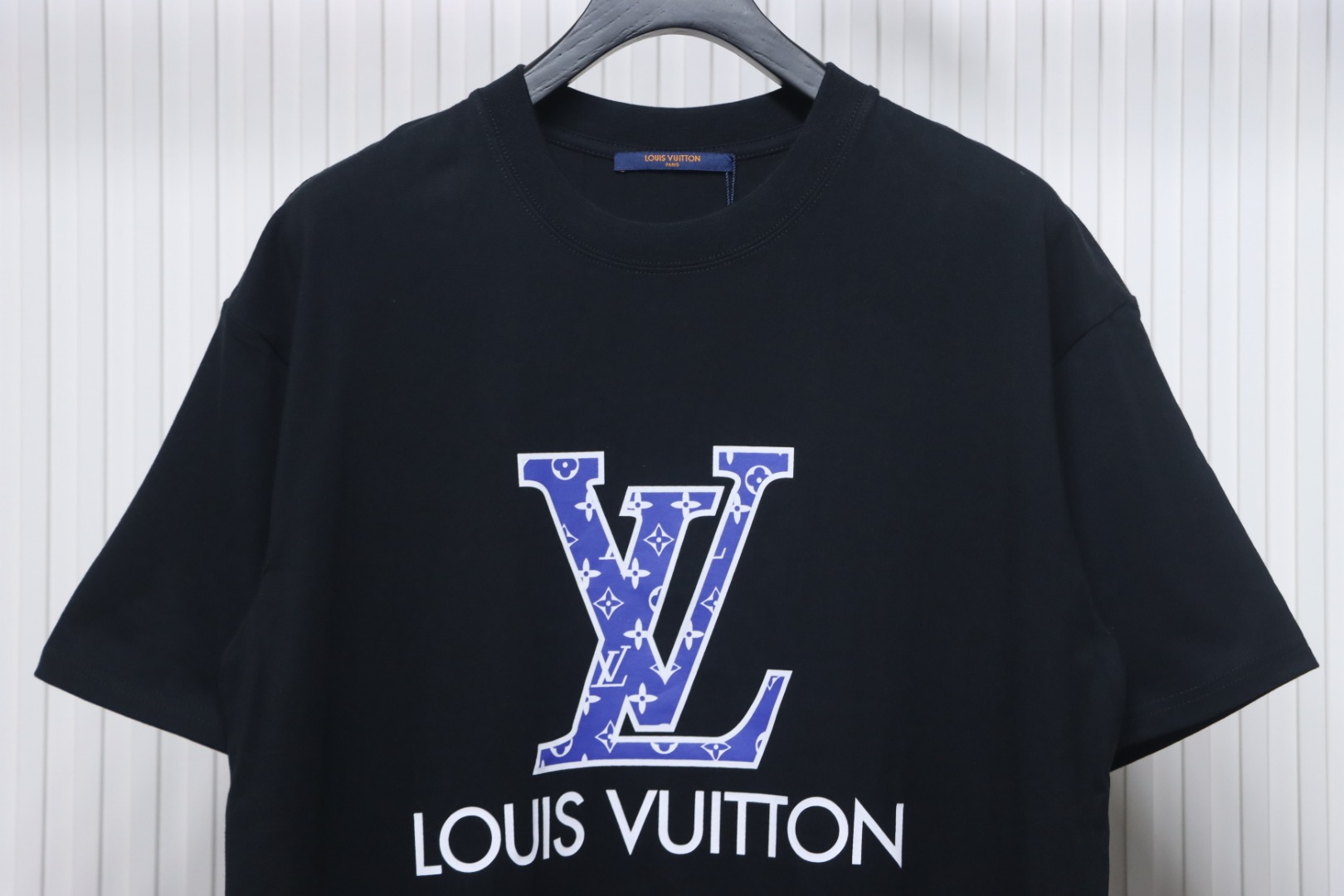 Louis Vuitton 23ss monogram logo printed short sleeves black