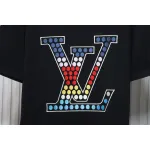 Louis Vuitton 24ss colorful polka dot heavy embroidered logo short sleeve black