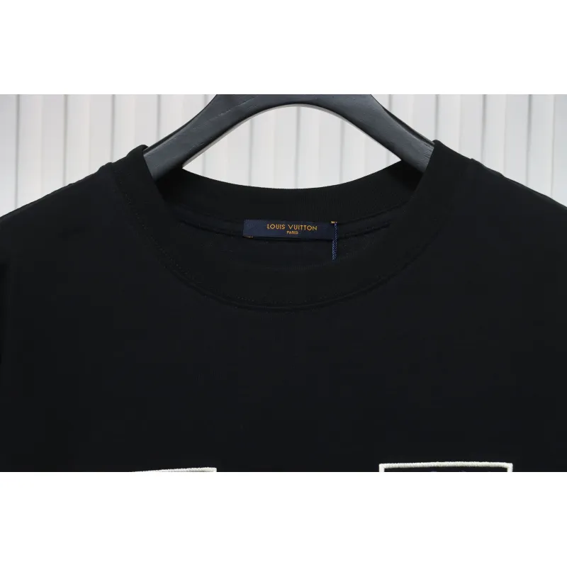 Louis Vuitton 24ss colorful polka dot heavy embroidered logo short sleeve black