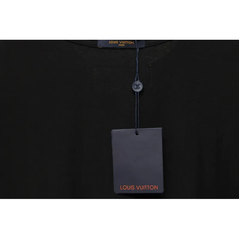 Louis Vuitton 24ss colorful polka dot heavy embroidered logo short sleeve black