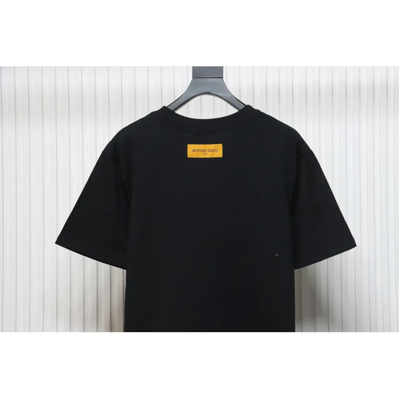 Louis Vuitton 24ss colorful polka dot heavy embroidered logo short sleeve black