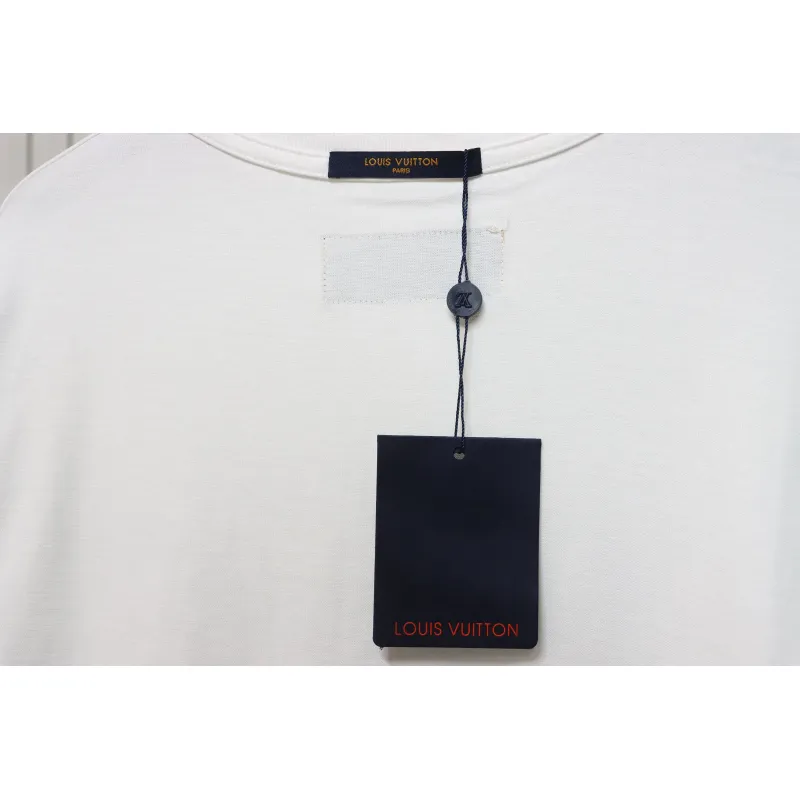 Louis Vuitton 24ss colorful polka dot heavy embroidered logo short sleeve White