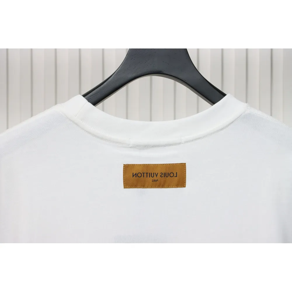 Louis Vuitton 24ss colorful polka dot heavy embroidered logo short sleeve White