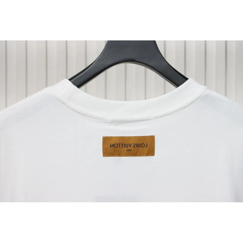 Louis Vuitton 24ss colorful polka dot heavy embroidered logo short sleeve White