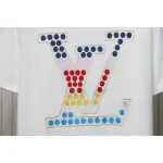 Louis Vuitton 24ss colorful polka dot heavy embroidered logo short sleeve White