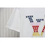 Louis Vuitton 24ss colorful polka dot heavy embroidered logo short sleeve White