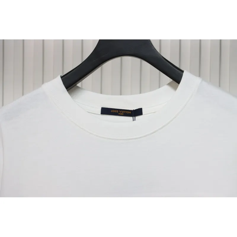 Louis Vuitton 24ss colorful polka dot heavy embroidered logo short sleeve White