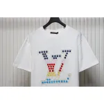 Louis Vuitton 24ss colorful polka dot heavy embroidered logo short sleeve White