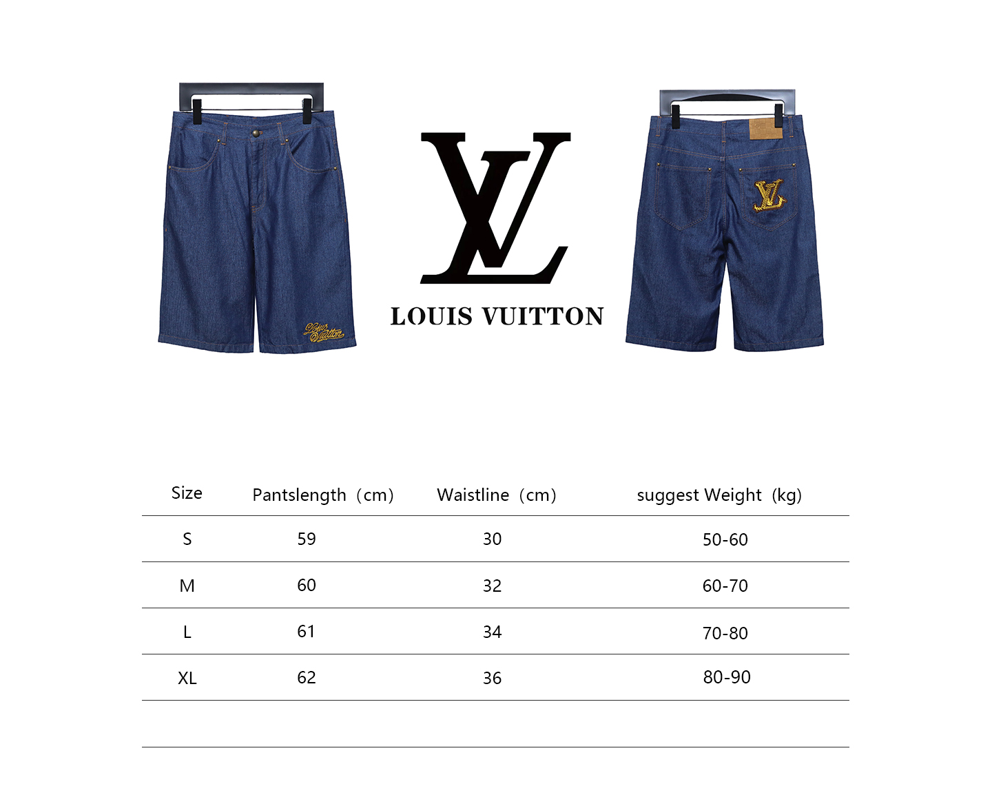 Louis Vuitton 24ss cord embroidered denim shorts