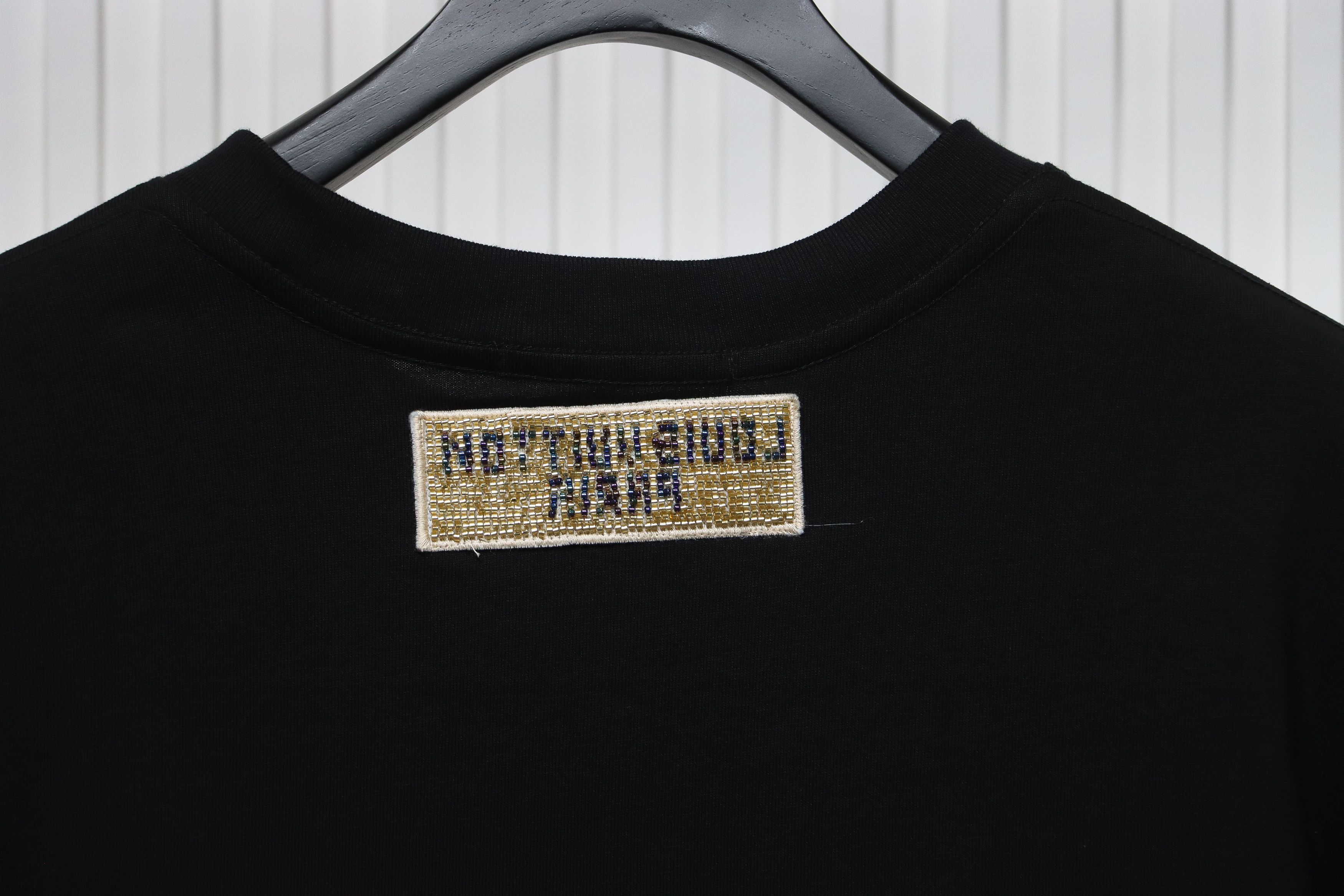 Louis Vuitton 24ss gradient lettering beaded short sleeve