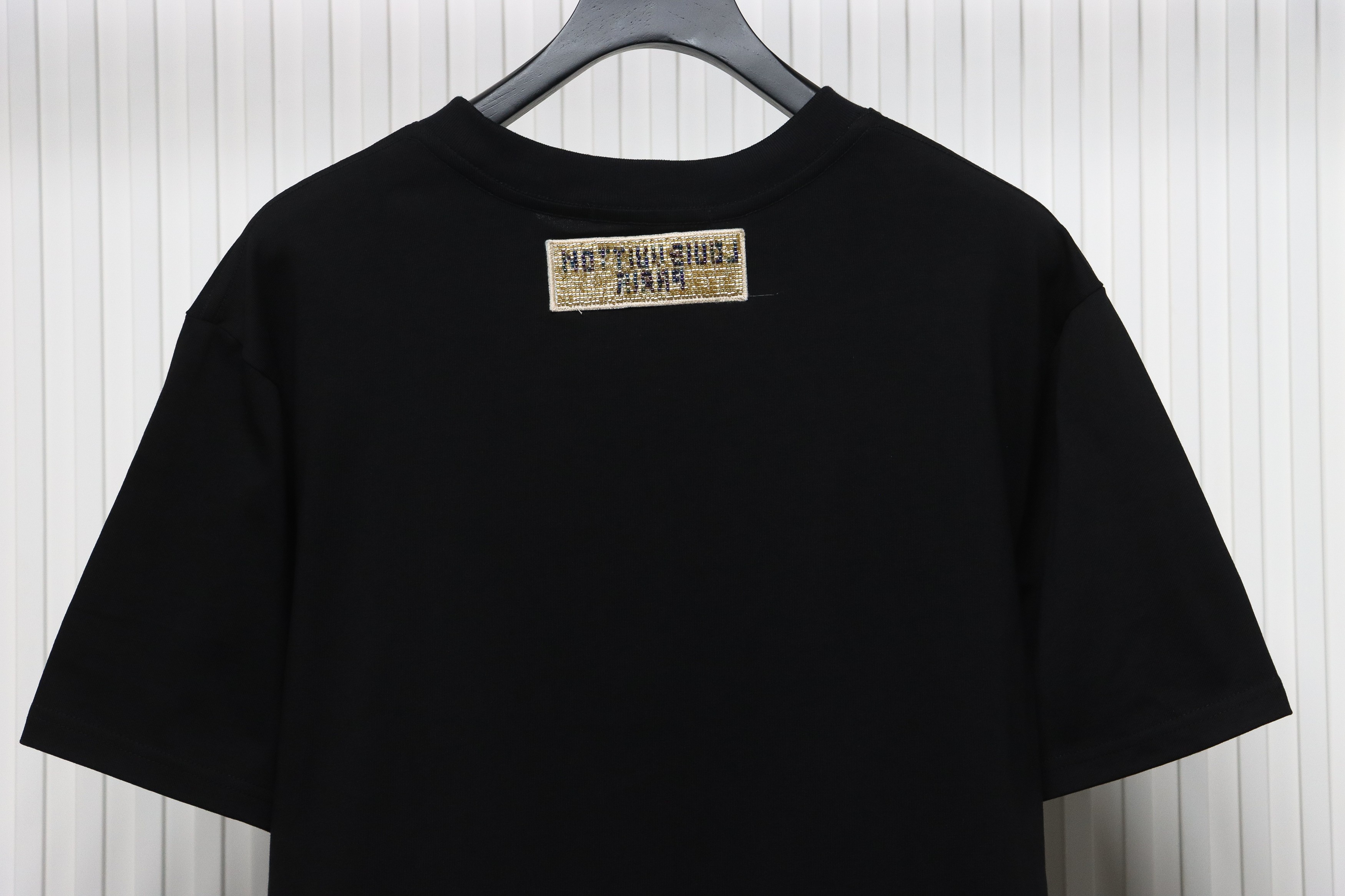 Louis Vuitton 24ss gradient lettering beaded short sleeve