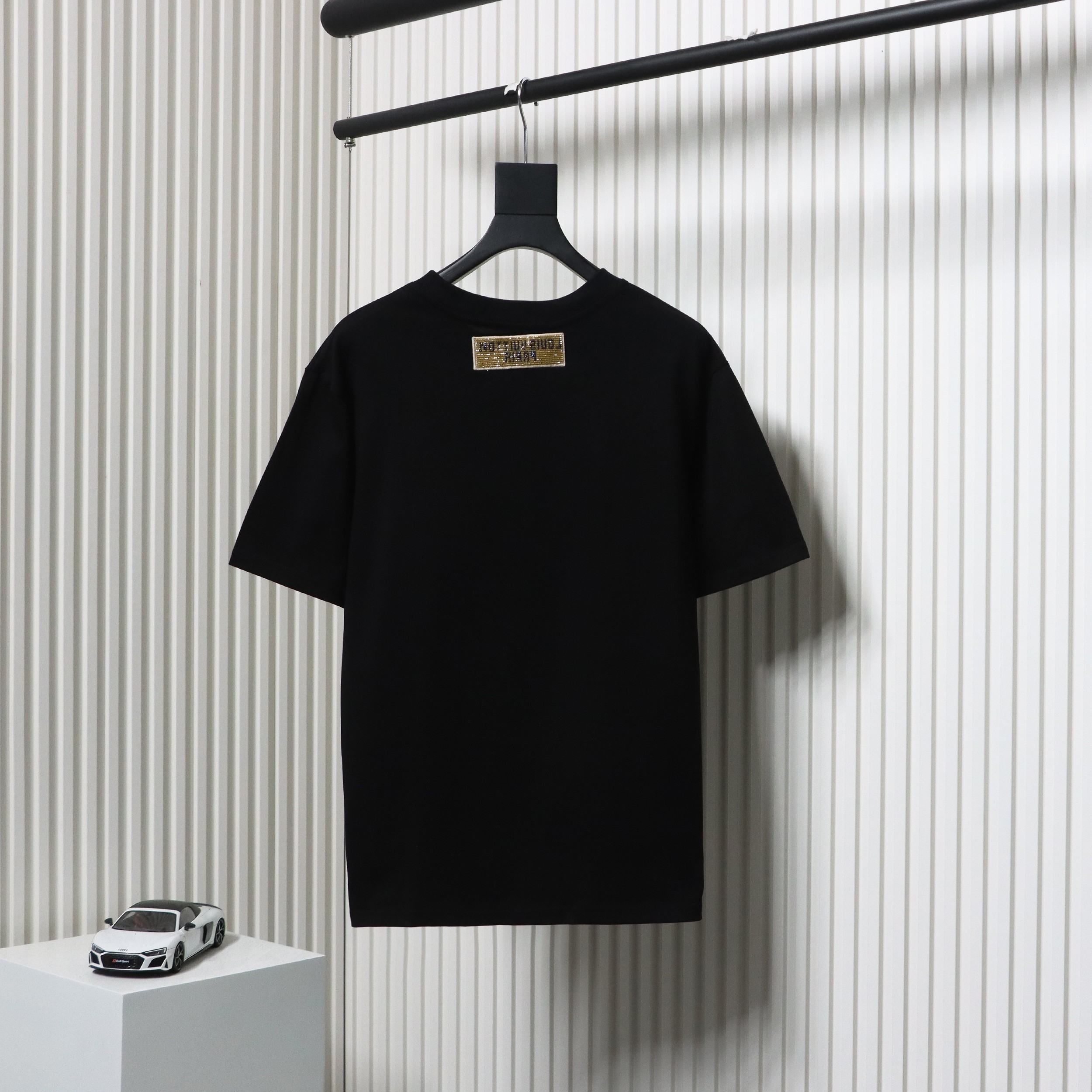 Louis Vuitton 24ss gradient lettering beaded short sleeve