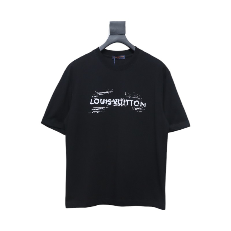 Louis Vuitton 24ss graffiti lettering logo print short sleeve black