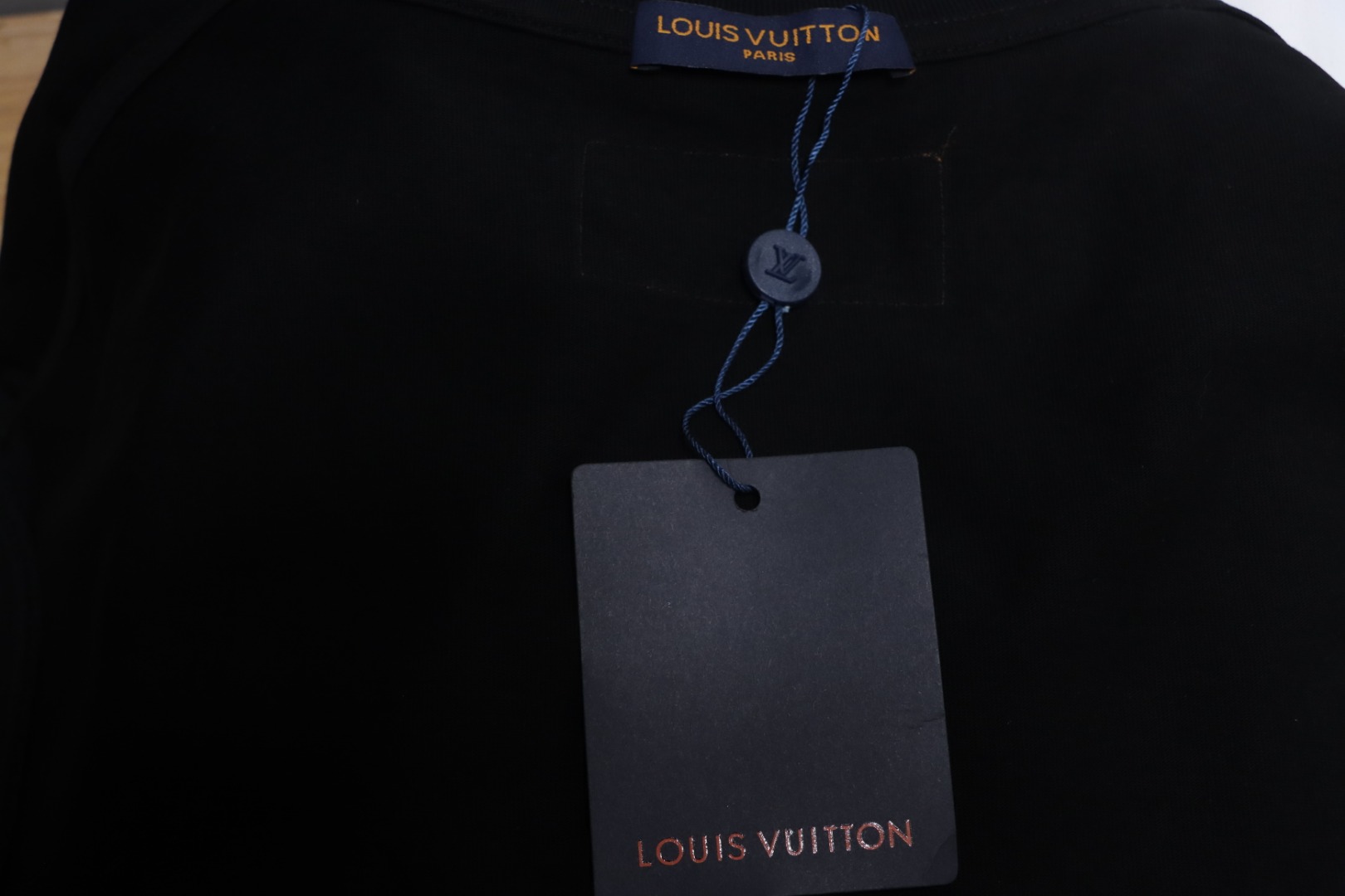 Louis Vuitton 24ss graffiti lettering logo print short sleeve black