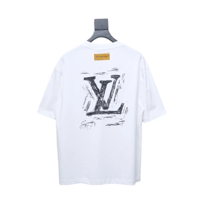 Louis Vuitton 24ss graffiti lettering logo print short sleeve white 02