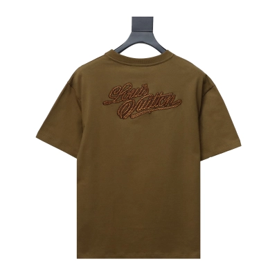 Louis Vuitton 24ss LV hemp rope knot embroidered short sleeves dark brown 02
