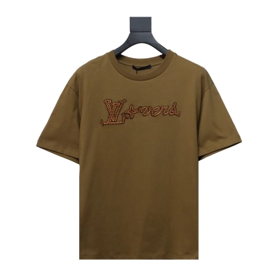 Louis Vuitton 24ss LV hemp rope knot embroidered short sleeves dark brown 01