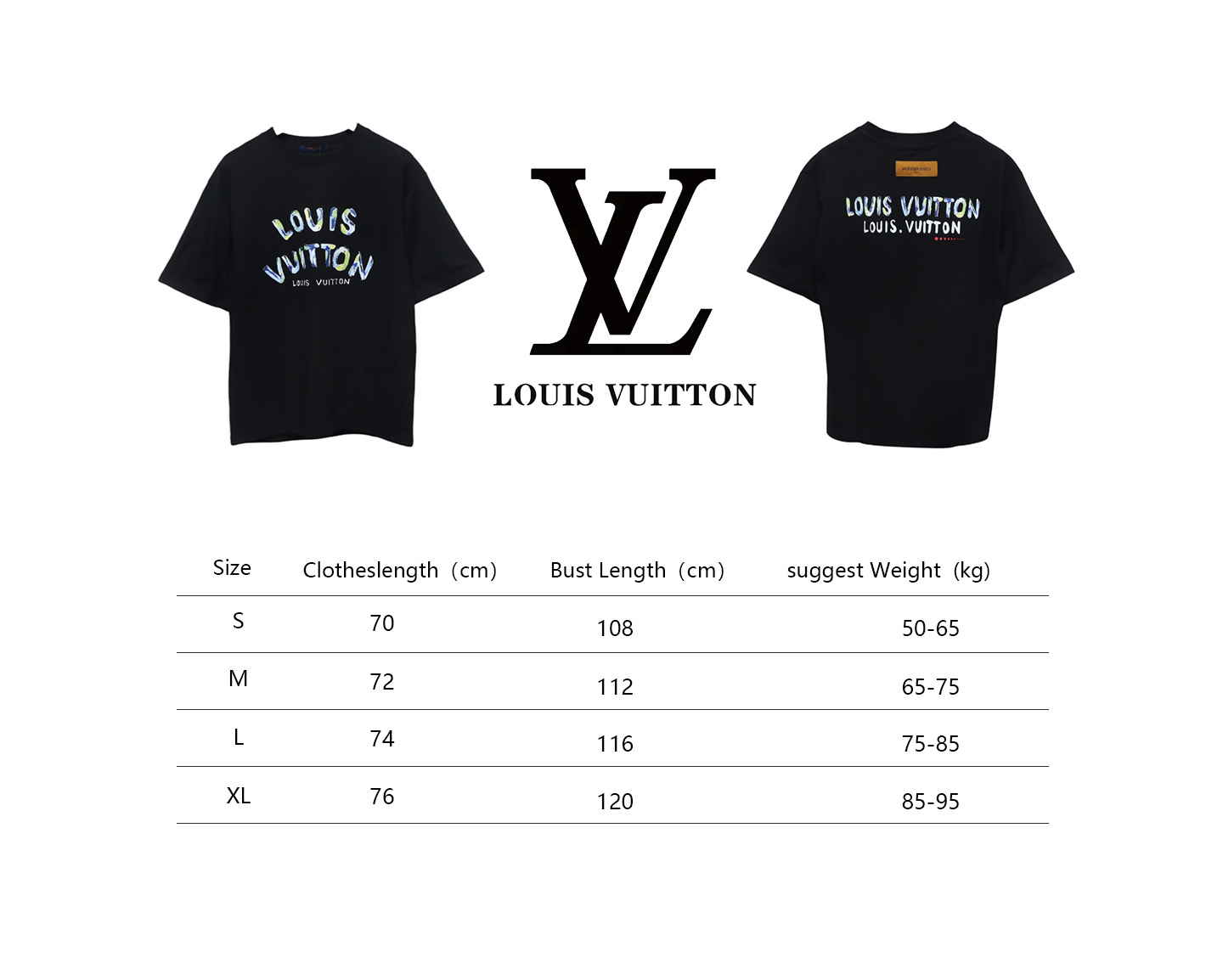 Louis Vuitton 25ss camouflage lettering logo print short sleeve T-shirt black