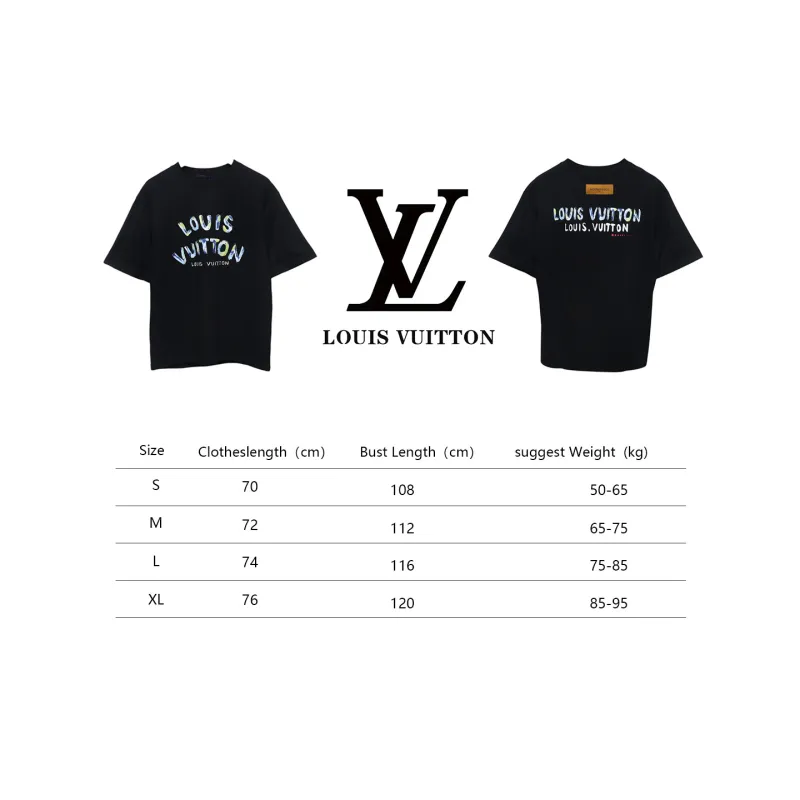 Louis Vuitton 25ss camouflage lettering logo print short sleeve T-shirt black